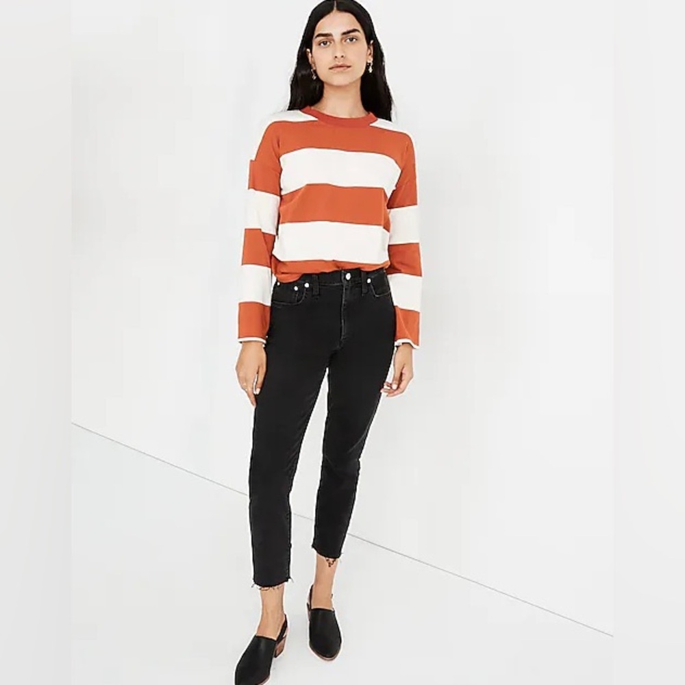 Madewell The High-Rise Slim Crop Boyjean Lunar Wash - Size 24